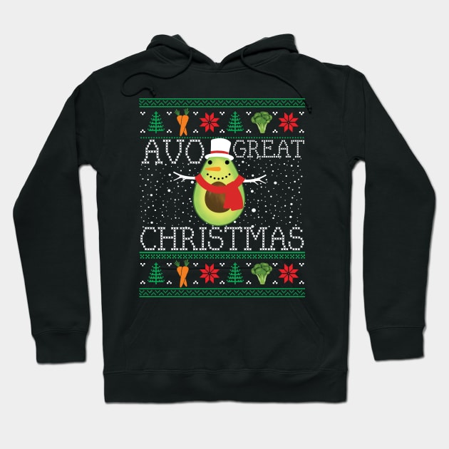 Christmas Vegan Avocado Vegetarian Ugly Christmas Xmas Hoodie by mrsmitful01